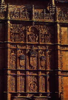 Plateresco. Particolare della decorazione nel portale dell'UniversitÃ  di Salamanca.De Agostini Picture Library/A. Vergani