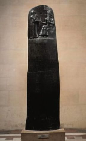 Babilonia. Stele del Codice di Hammurabi, sec. XVIII a.C. (Parigi, Louvre).De Agostini Picture Library/G. Dagli Orti