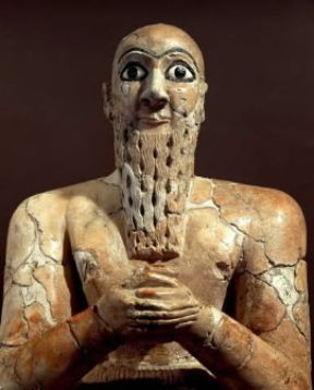 Sumeri. Statua del funzionario Shibum, proveniente da Mari (Damasco, Museo).De Agostini Picture Library/A. Dagli Orti