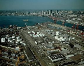 Stati Uniti . Veduta del porto di Washington.De Agostini Picture Library/Pubbliaerfoto