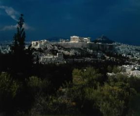 Acropoli. Veduta del complesso monumentale di Atene.De Agostini Picture Library/G. Dagli Orti