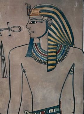 Amenofi II in un affresco parietale nella tomba del faraone a Tebe.De Agostini Picture Library/G. Dagli Ortii