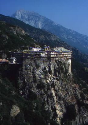Grecia. Veduta del monastero di Vatopedi sul Monte Athos.De Agostini Picture Library / M. Bertinetti