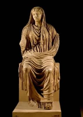 Livia Drusilla in una statua marmorea del sec. I a. C. (Parma, Museo Nazionale di AntichitÃ ).De Agostini Picture Library/A. Dagli Orti