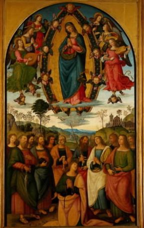Assunzione. L'Assunzione della Vergine del Pinturicchio (Napoli, Galleria Nazionale di Capodimonte). De Agostini Picture Library / A. Dagli Orti