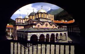 Bulgaria. La chiesa del monastero ortodosso di Rila.De Agostini Picture Library/A. Vergani