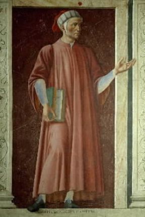Dante Alighieri in un affresco di Andrea del Castagno (Firenze, Uffizi).De Agostini Picture Library/G. Nimatallah