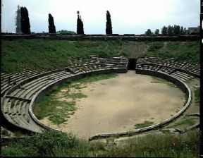 Flavi. Scorcio dello stadio di Domiziano nella Domus Flavia sul Palatino.De Agostini Picture Library/G. Nimatallah