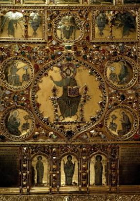 Oreficeria . Particolare della pala d'oro di S. Marco a Venezia (sec. XII-XIV).De Agostini Picture Library/M. Carrieri