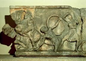 Scopa. Fregio con scene di Amazzonomachia, dal Mausoleo di Alicarnasso (Londra, British Museum).De Agostini Picture Library