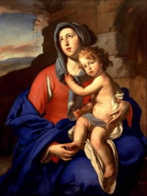 Scuola napoletana. Madonna col Bambino di M. Stanzione (Collezione privata).De Agostini Picture Library / A. Dagli Orti