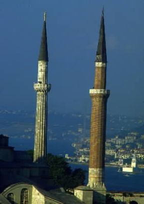 Istanbul . Minareti della chiesa di S. Sofia.De Agostini Picture Library/A. Vergani