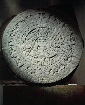 Aztechi. Pietra del Calendario (CittÃ  di Messico, Museo Nazionale di Antropologia).De Agostini Picture Library / G. Dagli Orti