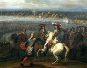 Adam Frans van der Meulen. Particolare con Luigi XIV del Passaggio del Reno, 1672 (Digione, MusÃ©e des Beaux-Arts).De Agostini Picture Library/G. Dagli Orti