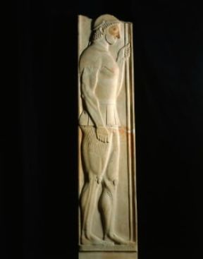 Aristocle. Stele di Aristione (Atene, Museo Archeologico Nazionale).De Agostini Picture Library/G. Nimatallah