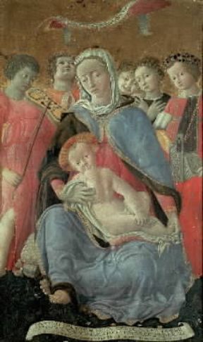 Domenico di Bartolo . Madonna col Bambino e Angeli (1433; Siena, Pinacoteca).De Agostini Picture Library