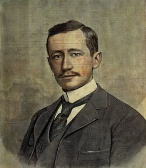 Guglielmo Marconi in un ritratto di Achille Beltrame.De Agostini Picture Library/A. Dagli Orti