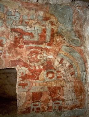 Zapotechi. Particolare di un affresco della tomba 104 a Monte AlbÃ¡n.De Agostini Picture Library/G. Dagli Orti