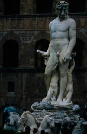 Bartolomeno Ammannati. La fontana del Nettuno di piazza della Signoria a Firenze.De Agostini Picture Library/Berengo Gardin