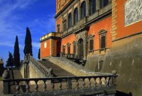 Iacopo Barozzi detto il Vignola. Particolare della facciata di villa Farnese a Caprarola (Viterbo).De Agostini Picture Library/G. Berengo Gardin