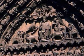 Gotico. Particolare del portale della cattedrale di Burgos.De Agostini Picture Library / G. SioÃ«n