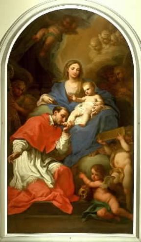 Sebastiano Conca. La Vergine e S. Carlo Borromeo.De Agostini Picture Library / A. De Gregorio