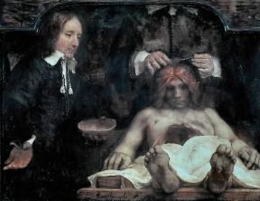 Anatomia e Arte. Lezione di anatomia di H. R. Rembradt (Amsterdam, Rijksmuseum).De Agostini Picture Library/M. Carrieri