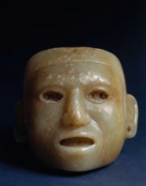 Aztechi. Maschera in alabastro da TenochtitlÃ¡n, sec. XV (CittÃ  di Messico, Museo Nazionale di Archeologia).De Agostini Picture Library / A. De Gregorio