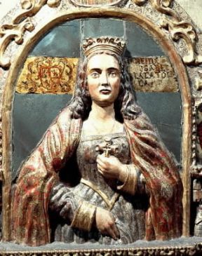 Isabella , regina di Castiglia, nel particolare di un altare in legno (Arte popolare peruviana, sec. XVI; Lima, Museo de Arte).De Agostini Picture Library/M. Seemuller