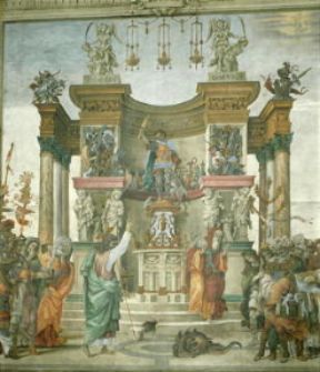 Filippino Lippi. San Filippo apostolo e il mostro, affresco in S. Maria Novella a Firenze.De Agostini Picture Library/G. Nimatallah