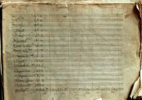 Maometto II. Pagina autografa della partitura dell'opera rossiniana (Pesaro, Fondazione Rossini).De Agostini Picture Library/A. De Gregorio