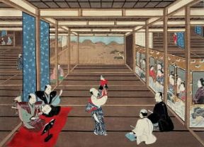 Ukiyo-e. Spettacolo di marionette dal kakemo di Kiyomasu.De Agostini Picture Library/G. Dagli Orti