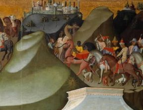 Bartolo di Fredi. Adorazione dei Magi, particolare (Siena, Pinacoteca). De Agostini Picture Library / G. Nimatallah