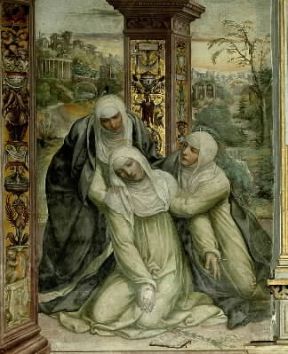 Caterina Benincasa. Le stigmate di S.Caterina, dipinto del Sodoma (Siena, S. Domenico).De Agostini Picture Library/G. Nimatallah