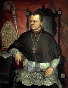 Gregor Mendel in un ritratto dell'epoca.De Agostini Picture Library/G. Nimatallah