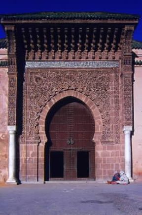 MeknÃ¨s. La facciata ricca di decorazioni del mausoleo di Moulay.De Agostini Picture Library/M. Leigheb