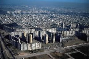 Argentina. Veduta aerea di una zona abitativa nel quartiere di Villa Soldati a Buenos Aires.De Agostini Picture Library/Pubbli Aer Foto