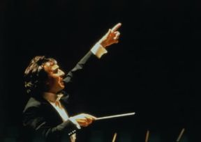 Claudio Abbado durante un concerto.Teatro alla Scala