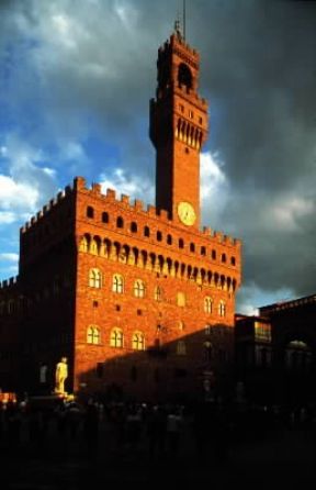 Firenze. Palazzo Vecchio, il cui impianto originario risale al sec. XIII.De Agostini Picture Library/G. Berengo Gardin