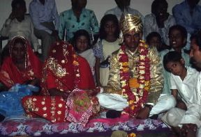 India . Matrimonio induista a Jaipur nello Stato del Rajasthan.De Agostini Picture Library/M. Bertinetti