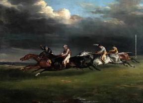 Jean-Louis-ThÃ©odore GÃ©ricault. Corsa di cavalli a Epsom (Parigi, Louvre).De Agostini Picture Library/V. Pirozzi