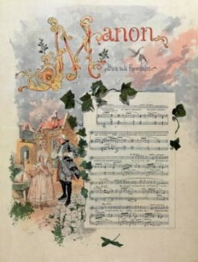Jules-Ãˆmile-FrÃ©dÃ©ric Massenet. Partitura illustrata del primo atto del Manon (Parigi, BibliothÃ¨que de l'OpÃ©ra).Parigi, BibliothÃ¨que de l'OpÃ©ra