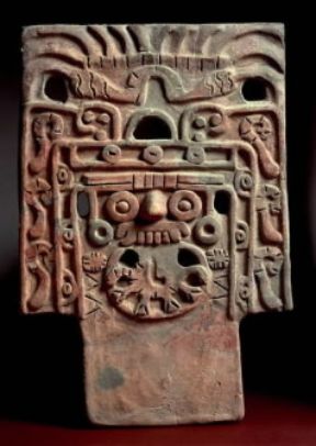 TeotihuacÃ¡n. Terracotta raffigurante il dio della pioggia Tlaloc (CittÃ  di Messico, Museo Nazionale d'Antropologia).De Agostini Picture Library/A. De Gregorio