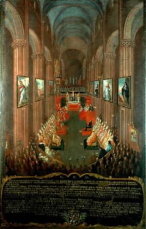 Trento. L'apertura del Concilio di Trento in un dipinto del sec. XVIII (Trento, Museo Diocesano).Trento, Museo Diocesano