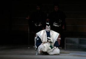 Asia. Scena di un dramma kabuki , forma popolare del teatro giapponese sviluppatasi nel sec. XVII.De Agostini Picture Library/G. Nimatallah