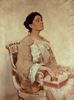 Eleonora Duse in un ritratto di A. Wolnoff (Milano, Museo Teatrale alla Scala).Milano, Teatro Scala