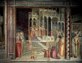 Giovanni da Milano. Affreschi nella cappella Rinuccini: La presentazione al Tempio.De Agostini Picture Library / G. Nimatallah