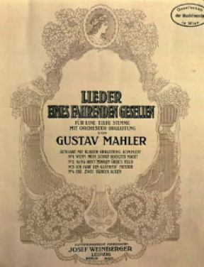 Gustav Mahler. Frontespizio del Lieder eines fahrenden Gesellen (Vienna, SocietÃ  Amici della Musica).De Agostini Picture Library/A. Dagli Orti