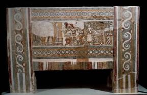 HaghÃ­a TriÃ¡da. Il famoso sarcofago dipinto con scene di culto, sec. XV a. C. (Candia, Museo Archeologico).De Agostini Picture Library / A. Dagli Orti