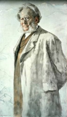 Henrik Ibsen in un ritratto di E. Werenskiold.Oslo, Galleria Nazionale